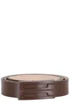 Victoria Beckham Jumbo Tonal Regular Frame Belt In Brown