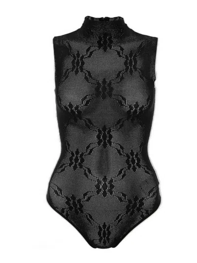 Victoria Beckham Black High Neck Bodysuit
