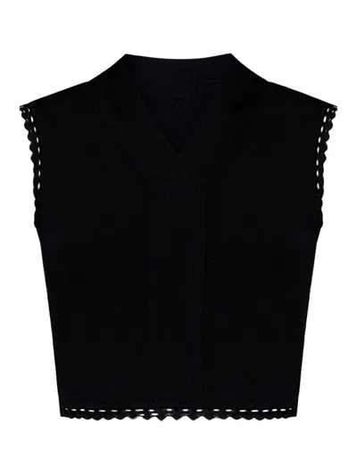 VICTORIA BECKHAM BLACK CROP TOP