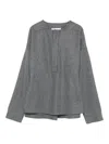 Victoria Beckham Long-sleeved Sweater In Gray