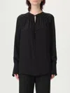 Victoria Beckham Gather Detail Tie Blouse With Gathered Shoulders