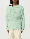 Victoria Beckham Draped Top With Asymmetric Detail And Long Sleeves