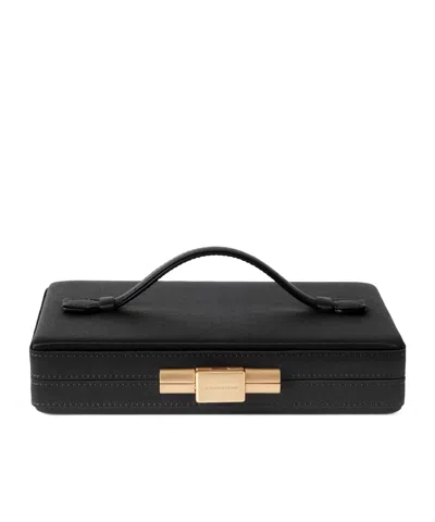 Victoria Beckham Top-handle Clutch Bag In Black