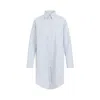 Victoria Beckham Yellow Chamomile Organic Cotton Wrap Front Blouse In Blue