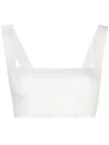 Victoria Beckham Vb Body Strap Bandeau Top In White