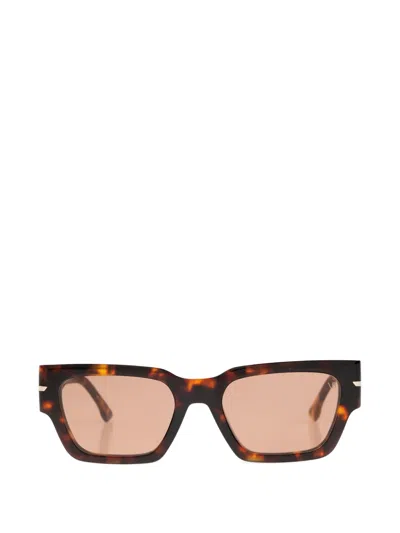 Victoria Beckham Tortoise Geometric Sunglasses In Brown