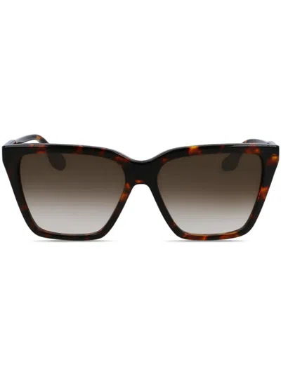 Victoria Beckham Tortoiseshell-effect Sunglasses In Black