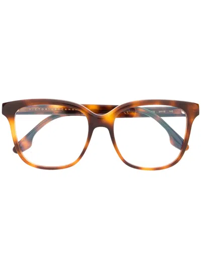 Victoria Beckham Tortoiseshell Square Glasses In Brown