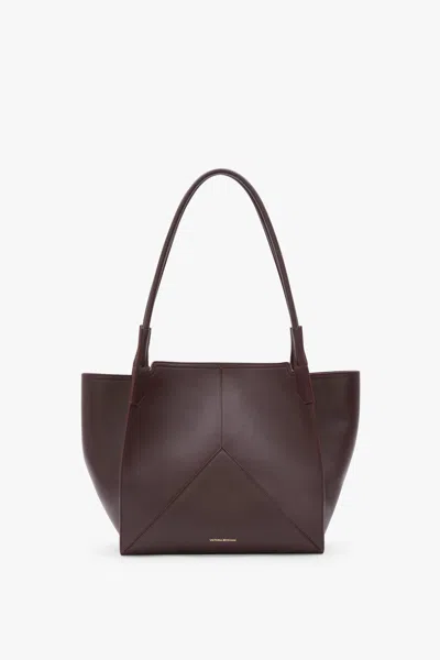 Victoria Beckham Tote Bag In Burgundy Leather