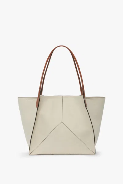 Victoria Beckham Tote Bag Large In Ivory Canvas
