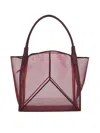 Victoria Beckham Translucent Mesh Panel Tote Bag In Red