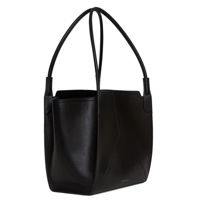 Victoria Beckham Tote Bag With V-shaped Panel Detailing And Suede Lining In Black