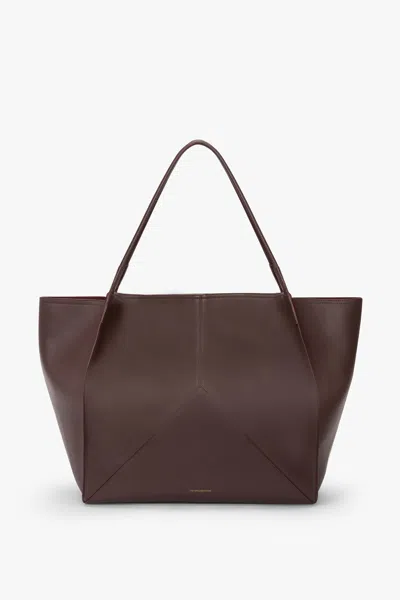 Victoria Beckham Travel Tote Bag In Burgundy Leather
