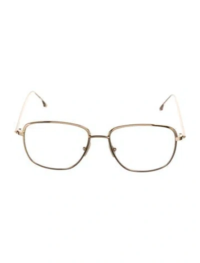 Pre-owned Victoria Beckham Treated Square Eyeglasses In Gold