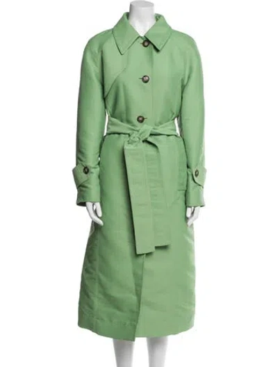 Pre-owned Victoria Beckham Trench Coat In Green