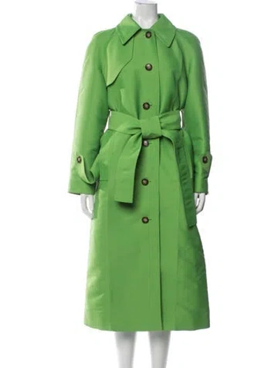 Pre-owned Victoria Beckham Trench Coat In Green