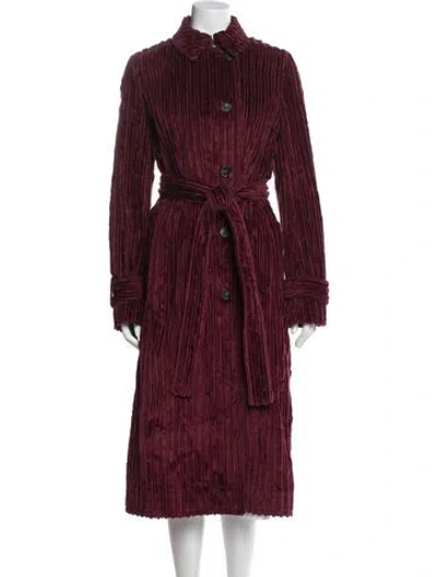 Pre-owned Victoria Beckham Trench Coat In Purple