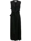 Victoria Beckham Trench Midi Dress In Black