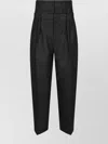 Victoria Beckham Double Waistband Pleated Wool Blend Pants