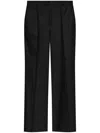 Victoria Beckham Flared Wool Blend Trousers With Classic Waistband