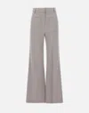 Victoria Beckham Wool Alina Wide-leg Trousers In Beige