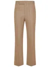 Victoria Beckham Wool Kick-flare Pants In Beige