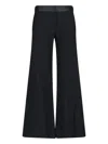 Victoria Beckham Side Panel Wool-blend Wide-leg Pants In Black