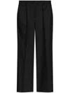 Victoria Beckham Flared Wool Blend Trousers With Classic Waistband In Black