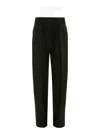 Victoria Beckham Pleated Wide-leg Trousers In Black