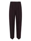 Victoria Beckham High-waisted Wide-leg Trousers With Pleated Details In Brown