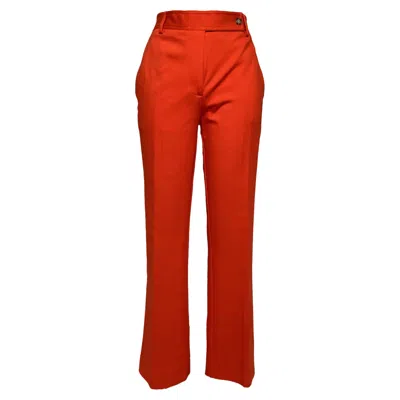 Victoria Beckham Trousers In Red Viscose