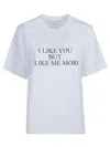 Victoria Beckham I Like You But I Like Me More T-shirt In White
