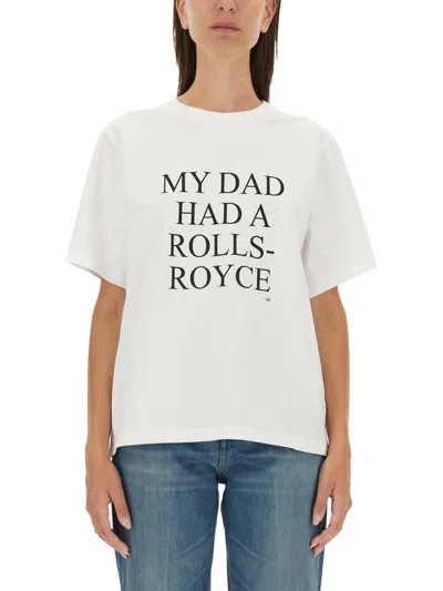 Victoria Beckham Tshirt Con Stampa In White
