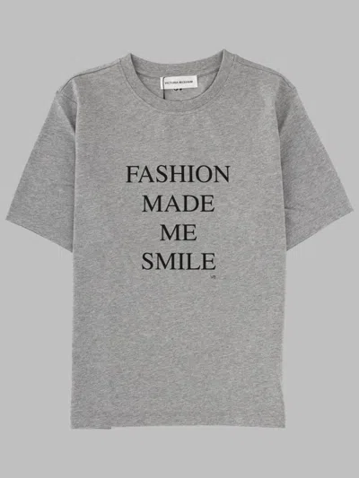 Victoria Beckham Short-sleeved T-shirt In Gray