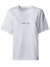 Victoria Beckham White Crewneck T-shirt With Slogan Print On The Front In Cotton Woman In White