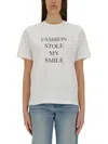Victoria Beckham White T-shirt With Slogan Lettering On The Front In White