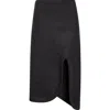 Victoria Beckham Padded Tube Detail Skirt In Charcoal