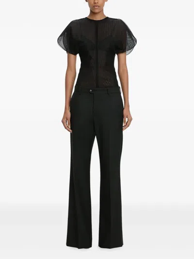 Victoria Beckham Tulle Blouse In Black