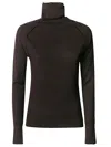 Victoria Beckham Turtle Neck Sweater In Brown