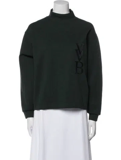 Pre-owned Victoria Beckham Turtleneck Long Sleeve Sweatshirt In Black