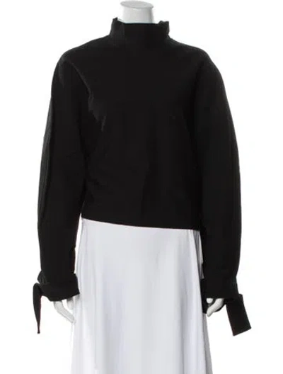 Pre-owned Victoria Beckham Turtleneck Long Sleeve Sweatshirt In Black