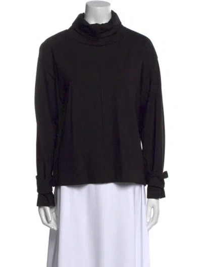 Pre-owned Victoria Beckham Turtleneck Long Sleeve Sweatshirt In Blue