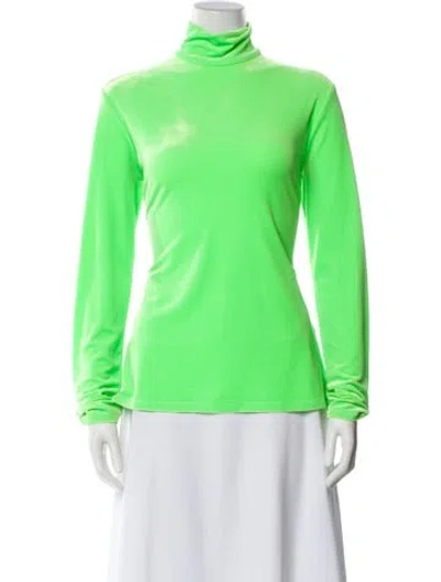 Pre-owned Victoria Beckham Turtleneck Long Sleeve Sweatshirt In Green