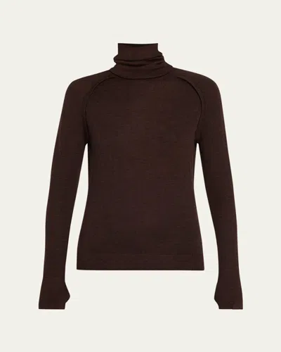 VICTORIA BECKHAM TURTLENECK RAGLAN LONG-SLEEVE SWEATER