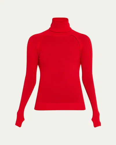 VICTORIA BECKHAM TURTLENECK RAGLAN LONG-SLEEVE SWEATER