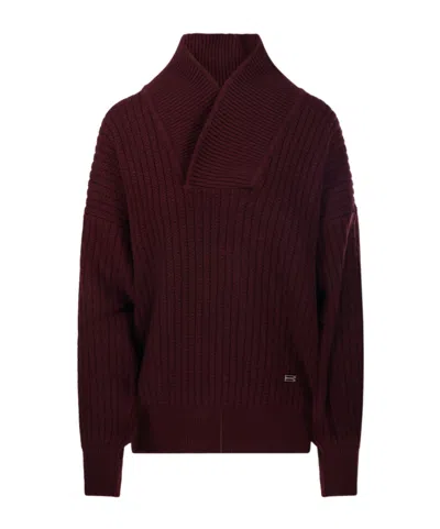 Victoria Beckham Turtleneck Sweater In Red