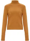Victoria Beckham Women's Roll Neck Wool Jumper Sweater In Brown