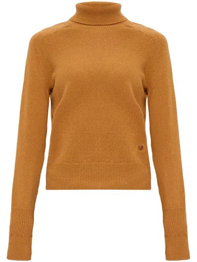 Victoria Beckham Turtleneck Sweater Clothing In Brown