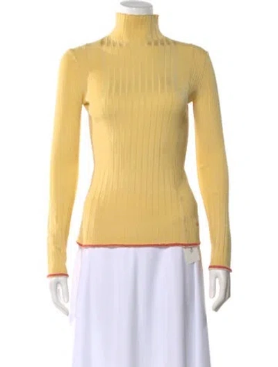 Pre-owned Victoria Beckham Turtleneck Sweater In Yellow