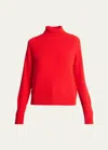 Victoria Beckham Wool Double Layer Top With Sheer Underlay In Red
